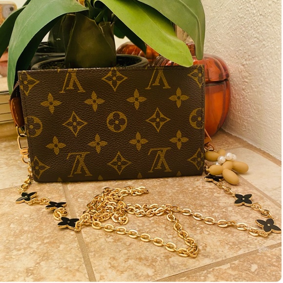 Authentic Louis Vuitton Bucket Pouch PM Monogram crossbody WOC - Picture 4 of 11